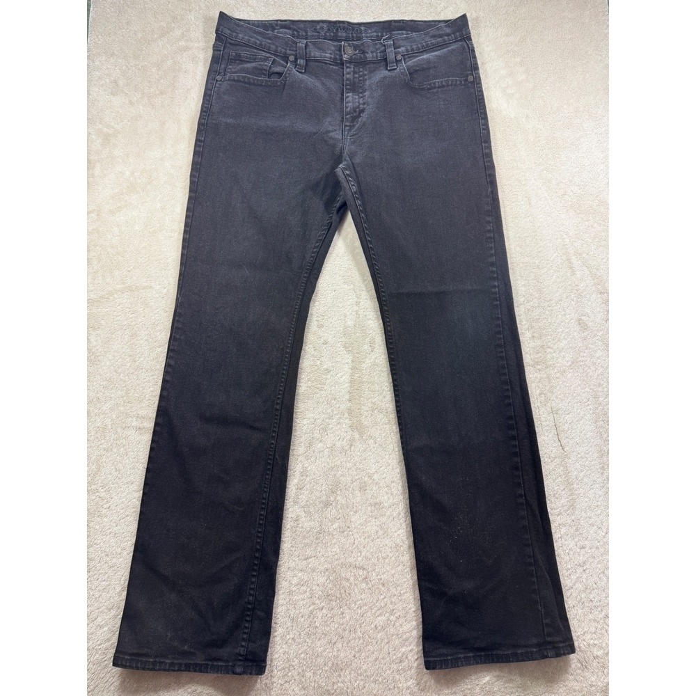 Cody James Mens Straight Stretch Denim Black Jeans 38W x 32L Meas: 40x34.5